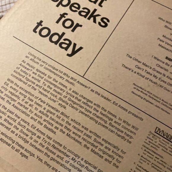 ED AMES SINGS WHO WILL ANSWER? VINYL LP RCA VICTOR LSP-3961 VG - Picture 4 of 8